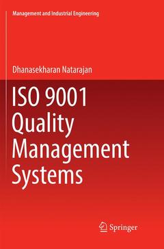 Couverture de l’ouvrage ISO 9001 Quality Management Systems