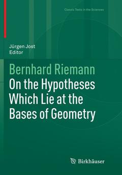 Couverture de l’ouvrage On the Hypotheses Which Lie at the Bases of Geometry