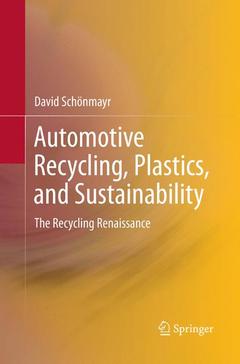 Couverture de l’ouvrage Automotive Recycling, Plastics, and Sustainability