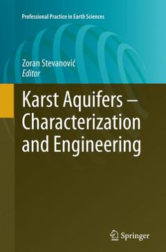 Couverture de l’ouvrage Karst Aquifers - Characterization and Engineering