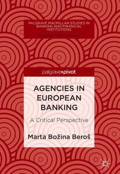 Couverture de l’ouvrage Agencies in European Banking