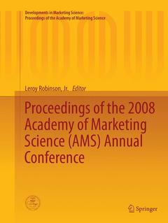 Couverture de l’ouvrage Proceedings of the 2008 Academy of Marketing Science (AMS) Annual Conference