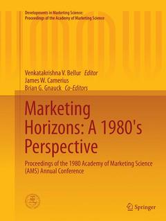 Couverture de l’ouvrage Marketing Horizons: A 1980's Perspective