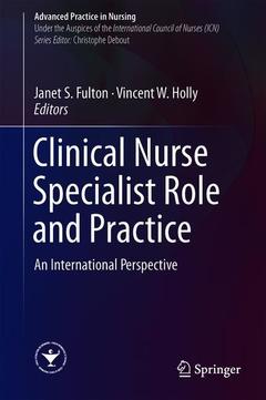 Couverture de l’ouvrage Clinical Nurse Specialist Role and Practice