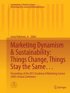 Couverture de l’ouvrage Marketing Dynamism & Sustainability: Things Change, Things Stay the Same…