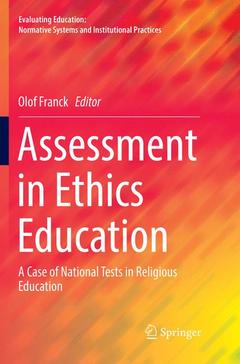 Couverture de l’ouvrage Assessment in Ethics Education