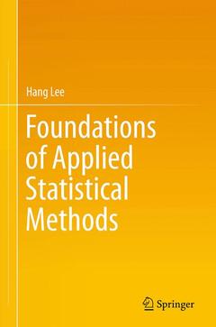 Couverture de l’ouvrage Foundations of Applied Statistical Methods