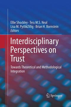 Couverture de l’ouvrage Interdisciplinary Perspectives on Trust