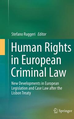 Couverture de l’ouvrage Human Rights in European Criminal Law