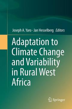 Couverture de l’ouvrage Adaptation to Climate Change and Variability in Rural West Africa