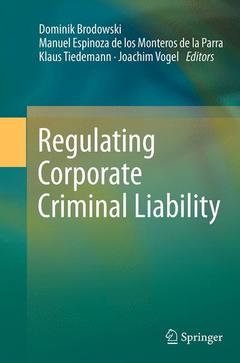 Couverture de l’ouvrage Regulating Corporate Criminal Liability