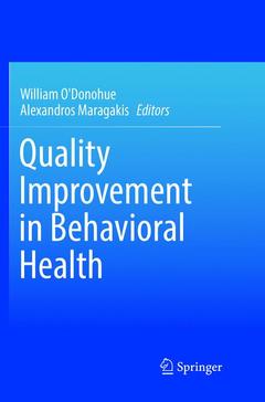 Couverture de l’ouvrage Quality Improvement in Behavioral Health