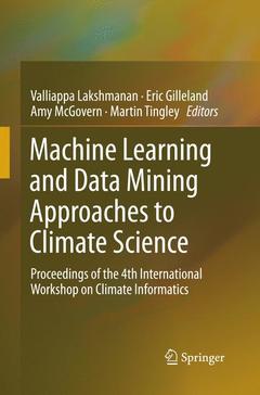 Couverture de l’ouvrage Machine Learning and Data Mining Approaches to Climate Science
