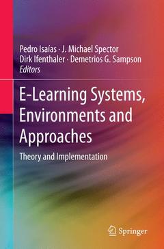 Couverture de l’ouvrage E-Learning Systems, Environments and Approaches
