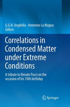 Couverture de l’ouvrage Correlations in Condensed Matter under Extreme Conditions