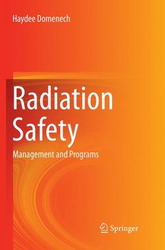 Couverture de l’ouvrage Radiation Safety