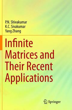 Couverture de l’ouvrage Infinite Matrices and Their Recent Applications