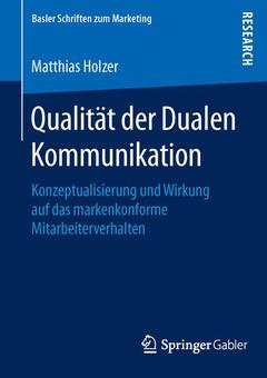 Couverture de l’ouvrage Qualität der Dualen Kommunikation