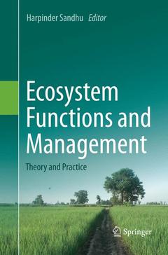 Couverture de l’ouvrage Ecosystem Functions and Management