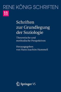 Cover of the book Schriften zur Grundlegung der Soziologie