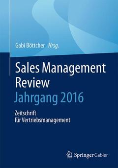 Couverture de l’ouvrage Sales Management Review – Jahrgang 2015