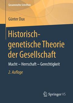 Couverture de l’ouvrage Historisch-genetische Theorie der Gesellschaft