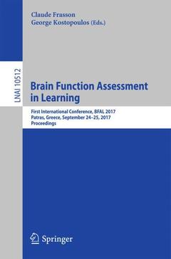 Couverture de l’ouvrage Brain Function Assessment in Learning