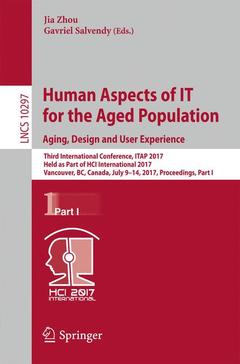 Couverture de l’ouvrage Human Aspects of IT for the Aged Population. Aging, Design and User Experience