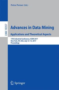 Couverture de l’ouvrage Advances in Data Mining. Applications and Theoretical Aspects