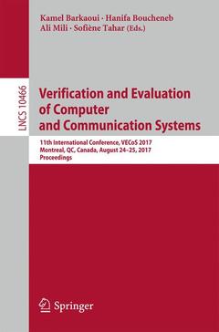 Couverture de l’ouvrage Verification and Evaluation of Computer and Communication Systems