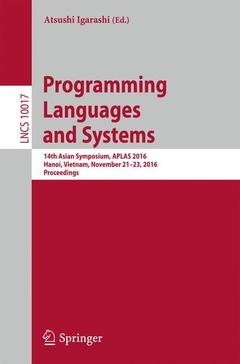 Couverture de l’ouvrage Programming Languages and Systems