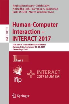 Couverture de l’ouvrage Human-Computer Interaction - INTERACT 2017
