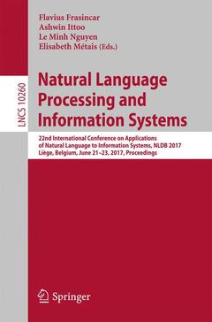 Couverture de l’ouvrage Natural Language Processing and Information Systems