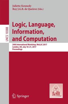 Couverture de l’ouvrage Logic, Language, Information, and Computation