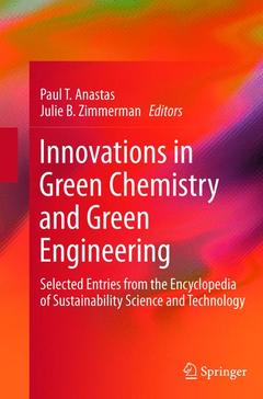 Cover of the book Innovations in Green Chemistry and Green Engineering