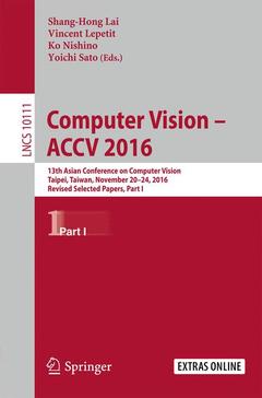 Couverture de l’ouvrage Computer Vision - ACCV 2016