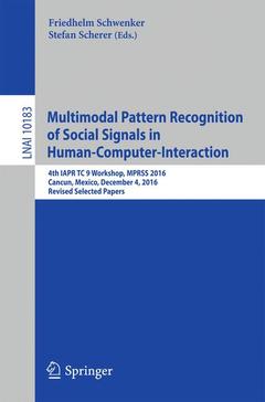 Couverture de l’ouvrage Multimodal Pattern Recognition of Social Signals in Human-Computer-Interaction