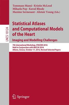 Couverture de l’ouvrage Statistical Atlases and Computational Models of the Heart. Imaging and Modelling Challenges