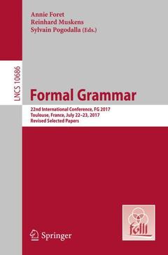 Couverture de l’ouvrage Formal Grammar 