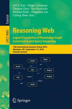 Couverture de l’ouvrage Reasoning Web: Logical Foundation of Knowledge Graph Construction and Query Answering