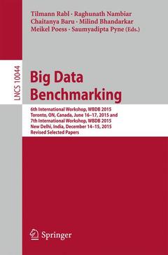 Couverture de l’ouvrage Big Data Benchmarking