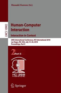 Couverture de l’ouvrage Human-Computer Interaction. Interaction in Context