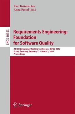 Couverture de l’ouvrage Requirements Engineering: Foundation for Software Quality