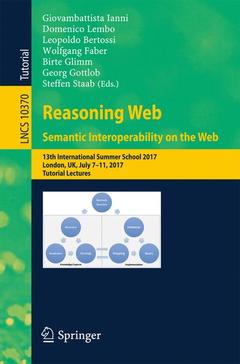 Couverture de l’ouvrage Reasoning Web. Semantic Interoperability on the Web