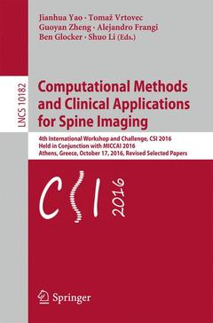 Couverture de l’ouvrage Computational Methods and Clinical Applications for Spine Imaging