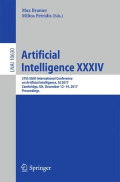 Couverture de l’ouvrage Artificial Intelligence XXXIV