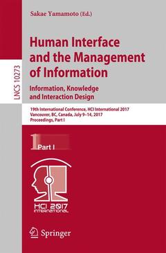 Couverture de l’ouvrage Human Interface and the Management of Information: Information, Knowledge and Interaction Design