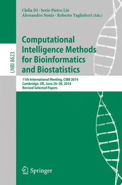 Couverture de l’ouvrage Computational Intelligence Methods for Bioinformatics and Biostatistics