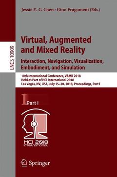 Couverture de l’ouvrage Virtual, Augmented and Mixed Reality: Interaction, Navigation, Visualization, Embodiment, and Simulation