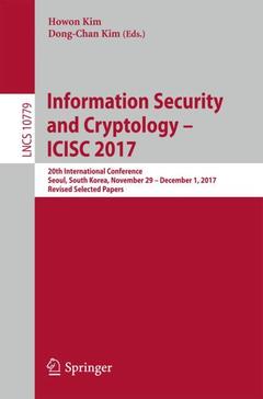 Couverture de l’ouvrage Information Security and Cryptology - ICISC 2017
